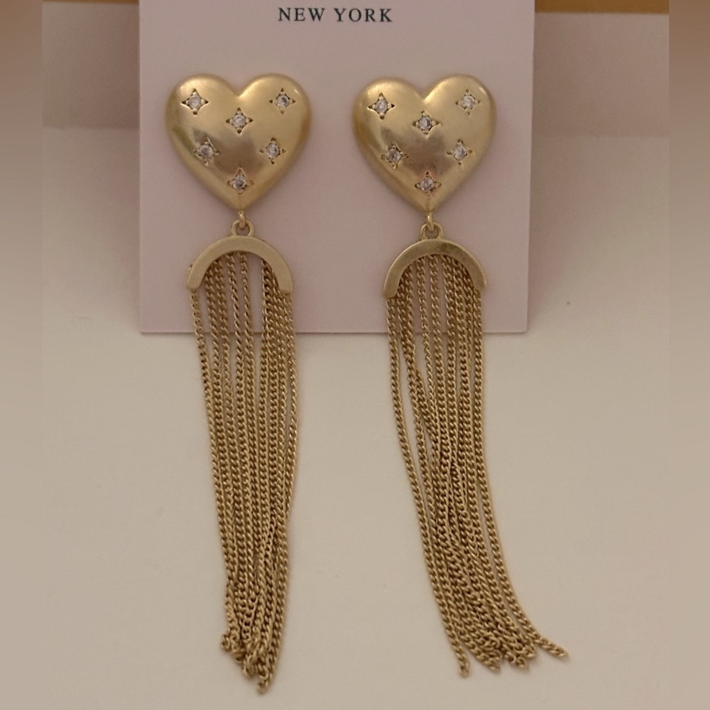 Kate spade heart tassel drop earrings - Picture 7 of 7